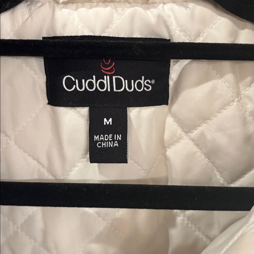 Cuddl Duds Cream Sherpa Oversized Bomber Jacket Size M - Picture 3 of 9